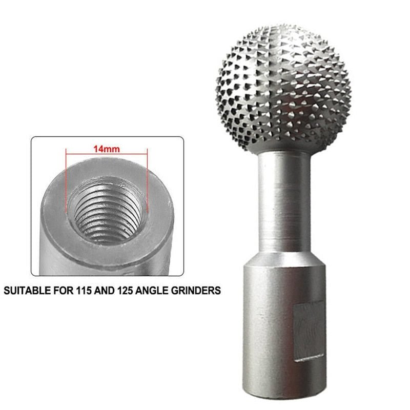 Spherical grinder attachment