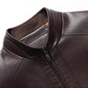 Men’s Leather Jacket | Warm Plush Lining | Wind-Resistant Zip-Up Coat