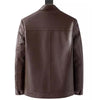 Men’s Leather Jacket | Warm Plush Lining | Wind-Resistant Zip-Up Coat