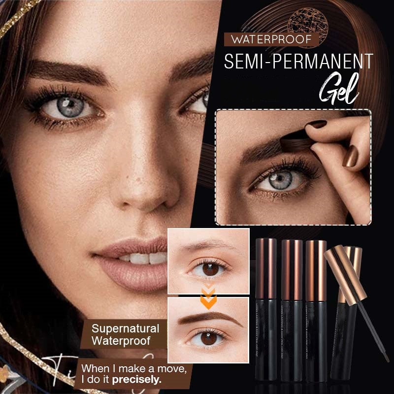 Eyebrow Gel | Semi-Permanent Waterproof Brow Tint | Natural Long-Lasting Finish