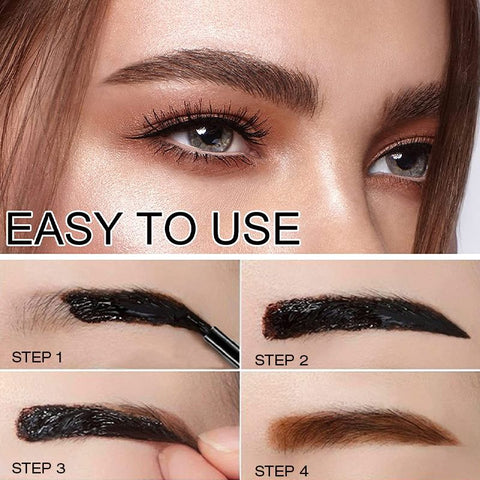 Eyebrow Gel | Semi-Permanent Waterproof Brow Tint | Natural Long-Lasting Finish