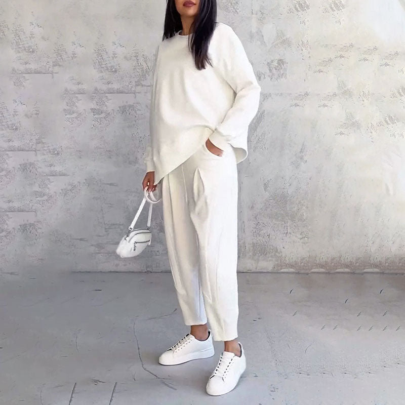 Ilse | Elegant Solid Design Two-Piece Leisure Suit for Women