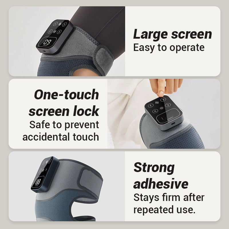 Heated Knee Brace with Massage | Adjustable Thermal & Vibration Support | USB/Wall Powered