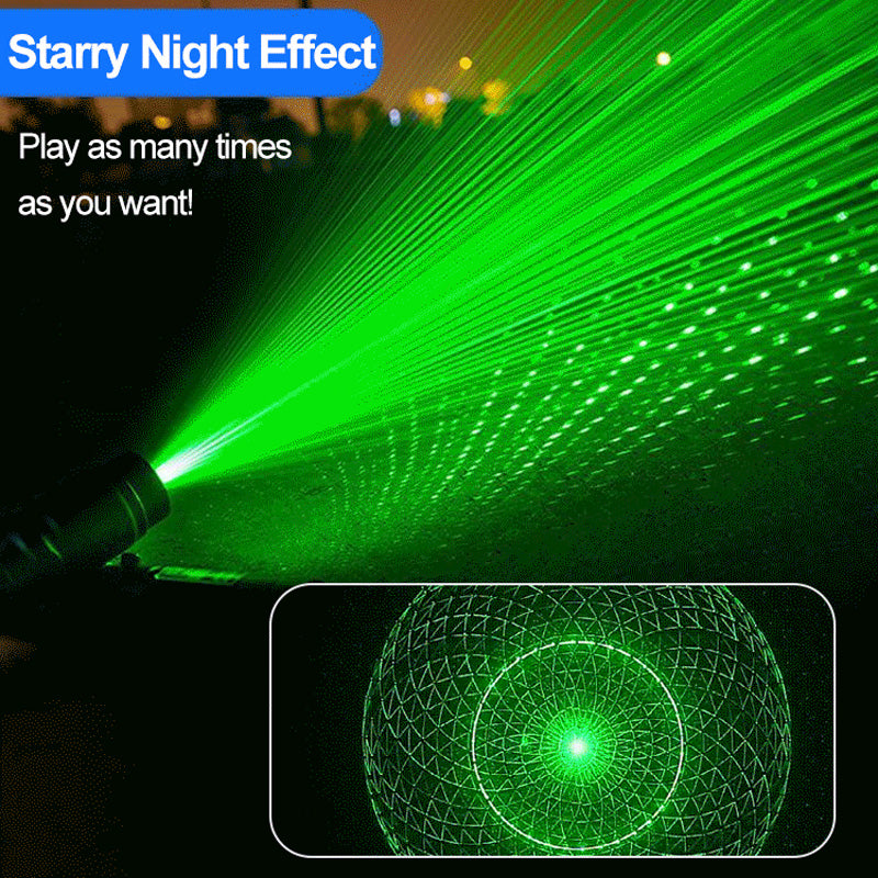 Red and green single-point laser light