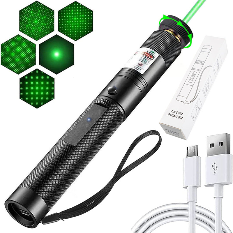 Red and green single-point laser light