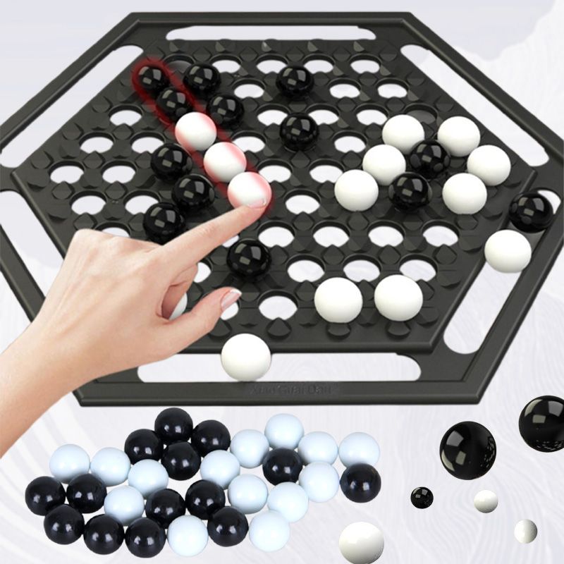 Last Day Promotion 49% OFF Black and White Intellectual Chessboard Game Set