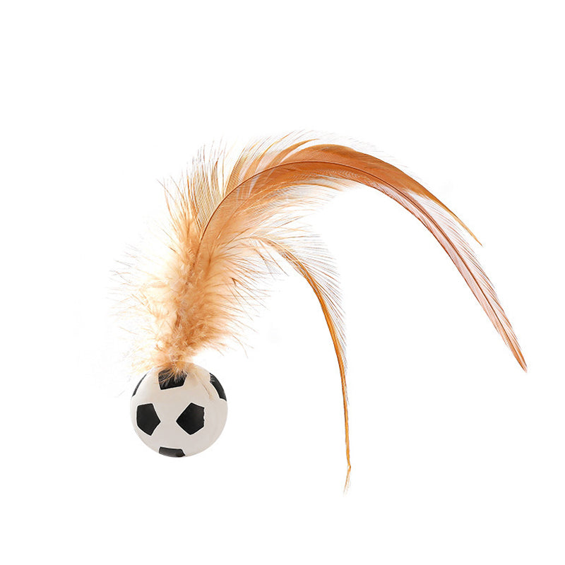 Limited Time 50% Off Interactive Bouncing Ball for Cats with Feathers