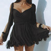 Limited time 50% discount Wrap dress with V-neck, slit sleeves, and tie belt at the waist
