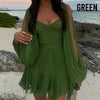 Limited time 50% discount Wrap dress with V-neck, slit sleeves, and tie belt at the waist
