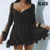 Limited time 50% discount Wrap dress with V-neck, slit sleeves, and tie belt at the waist