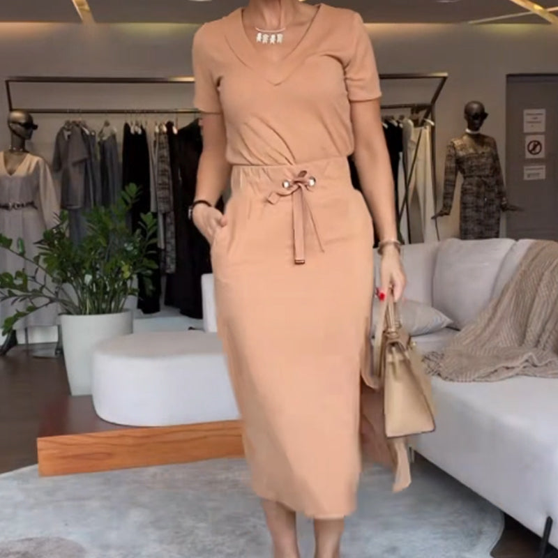Limited time 50% discount💥Women’s V-neck top and skirt set