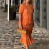 Limited Time 50% Off💥Women's Tiered Solid Round Neck Dress