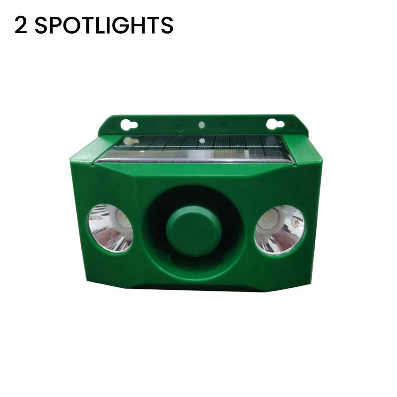 Solar Animal Repellent Device | Flashing LED & Sound Alarm | Outdoor Weather-Resistant