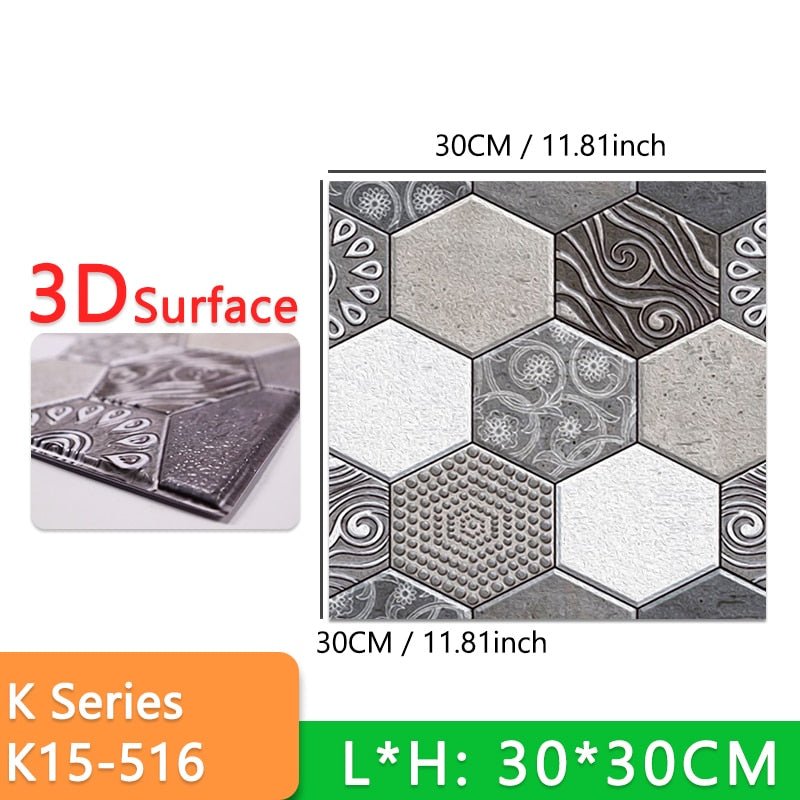 (PACK 5+5 FREE) Stick-On 3D Wall Tiles