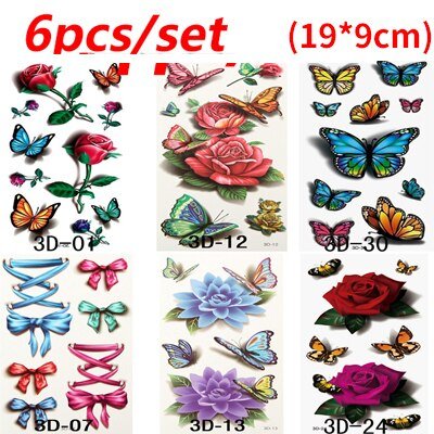 Temporary Tattoos 3D Waterproof