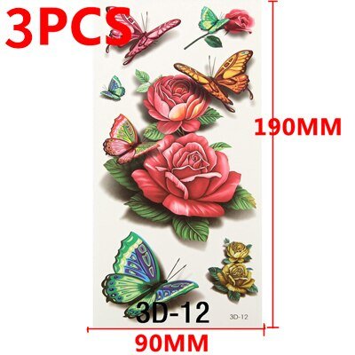 Temporary Tattoos 3D Waterproof