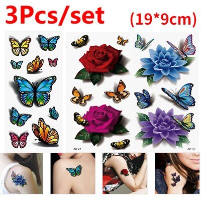 Temporary Tattoos 3D Waterproof