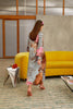 Popular maxi dress with long sleeves and print