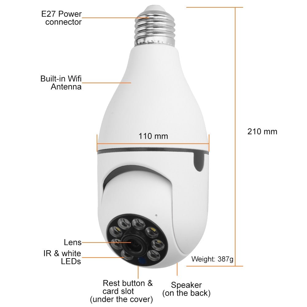 Wifi Light Bulb Camera Security Camera